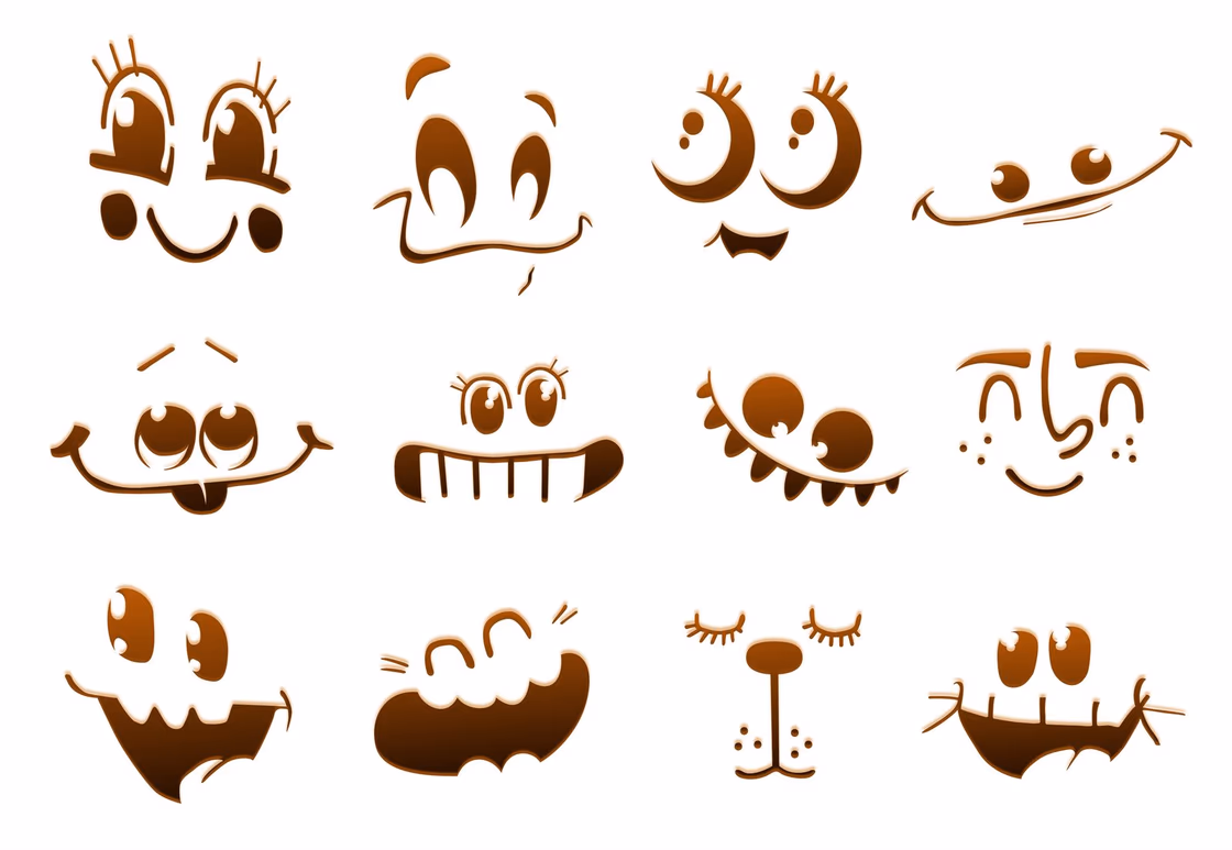 Cute pumpkin carving stencil, view 6