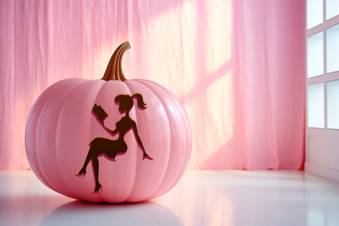 Princess pumpkin carving stencil, view 2