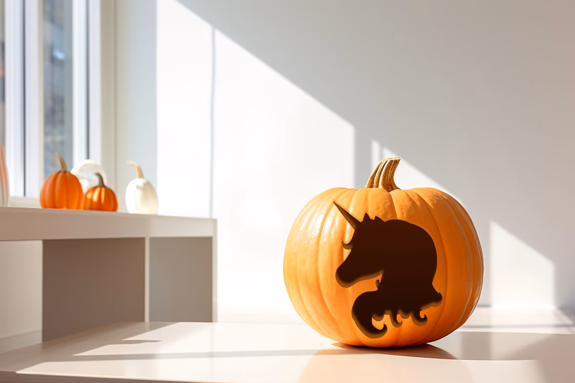 Princess pumpkin carving stencil, view 4