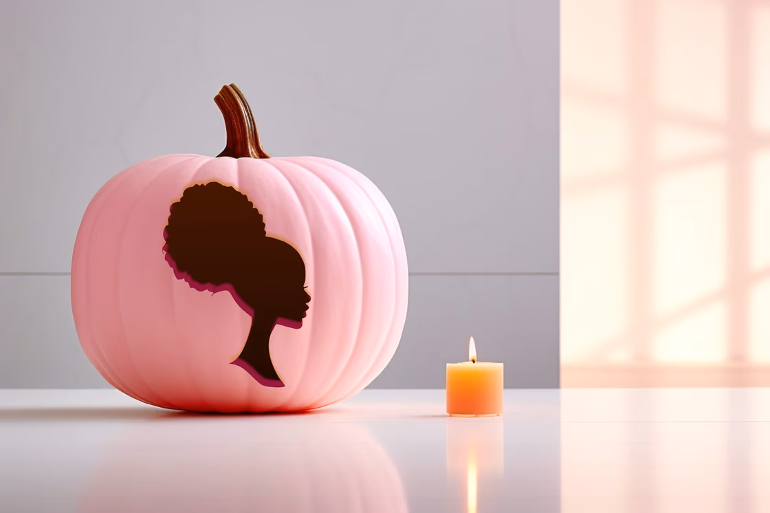 Princess pumpkin carving stencil, view 5