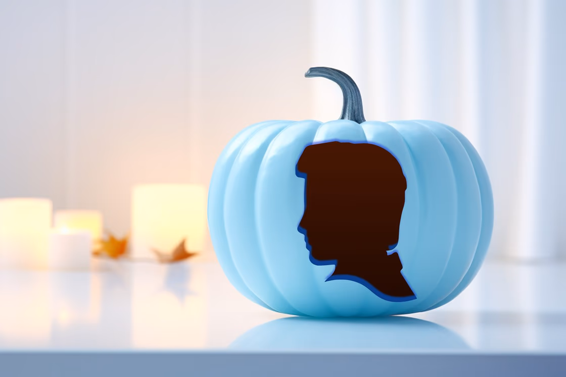Princess pumpkin carving stencil, view 6