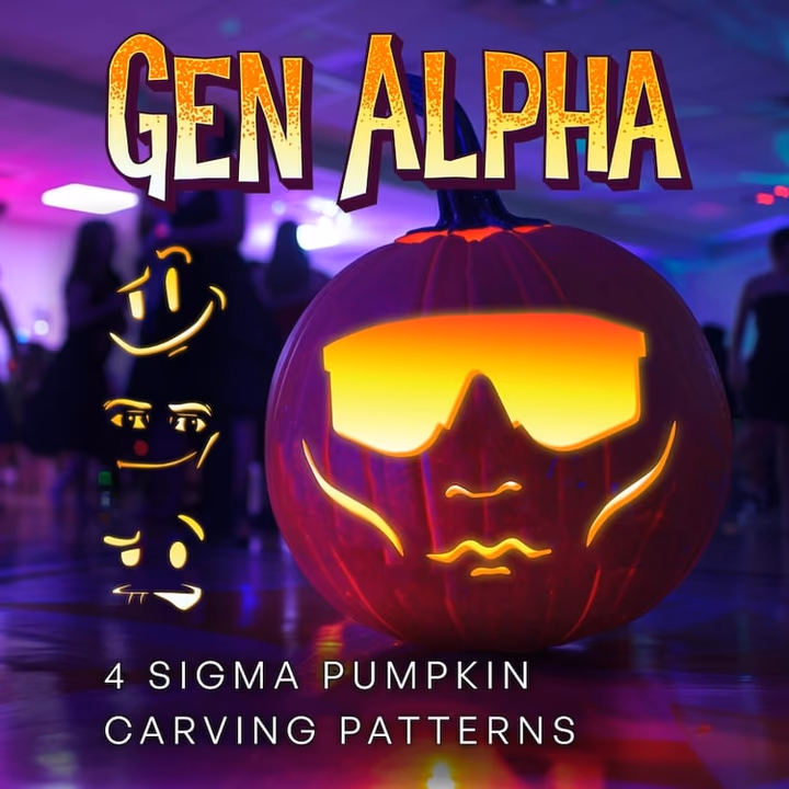 Sigma pumpkin carving stencil