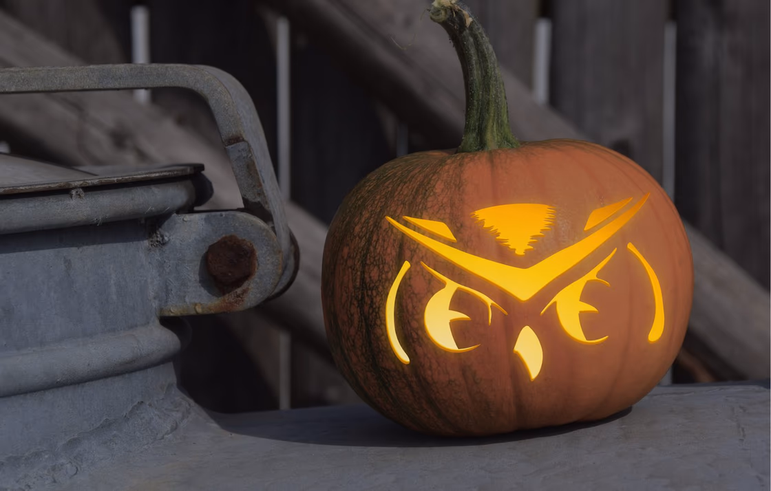 Vintage pumpkin carving stencil, view 5